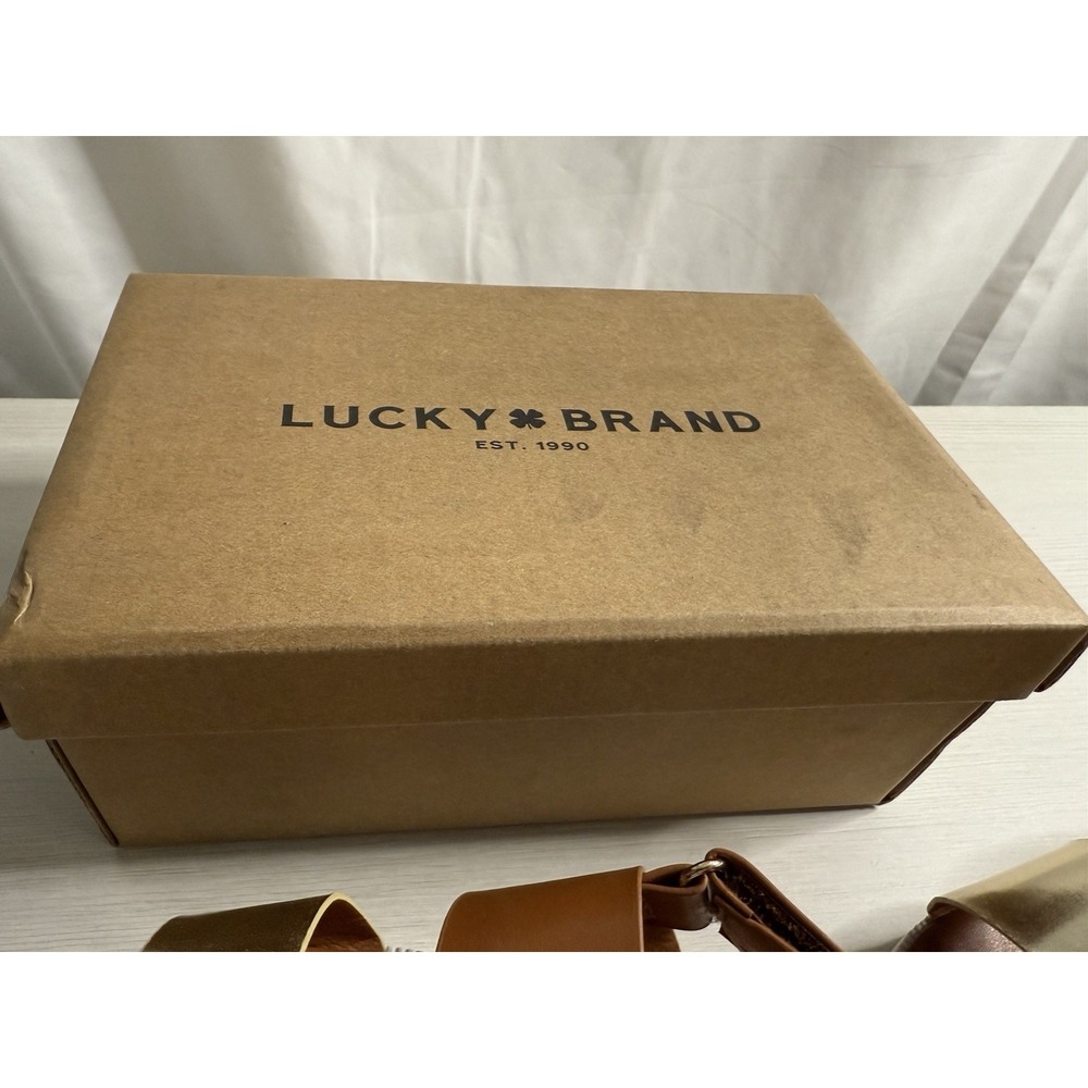 Lucky Brand Toddler Sandals Size 11M Metallic Brown New - Picture 10 of 13